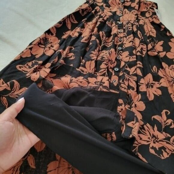 NWT Free People Perfect Sundress Dark Combo Midi Dress Size Small - Picture 5 of 12